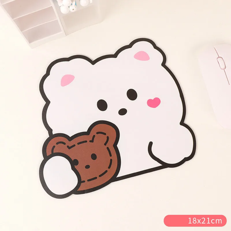 

1Pc Kawaii Mouse Pad Cute Bear Lovely Animal Computer Pad Desk Mat Pads Office Home Decoration Cup Desktop Rubber Mat Antislip