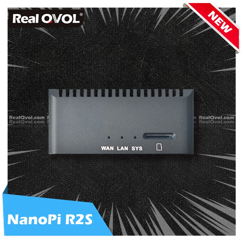 Шлюз Ethernet RealQvol FriendlyELEC 2021 новый NanoPi R2S два Гбит/с поддержка OpenWrt LEDE SSR V2ray плата Linux