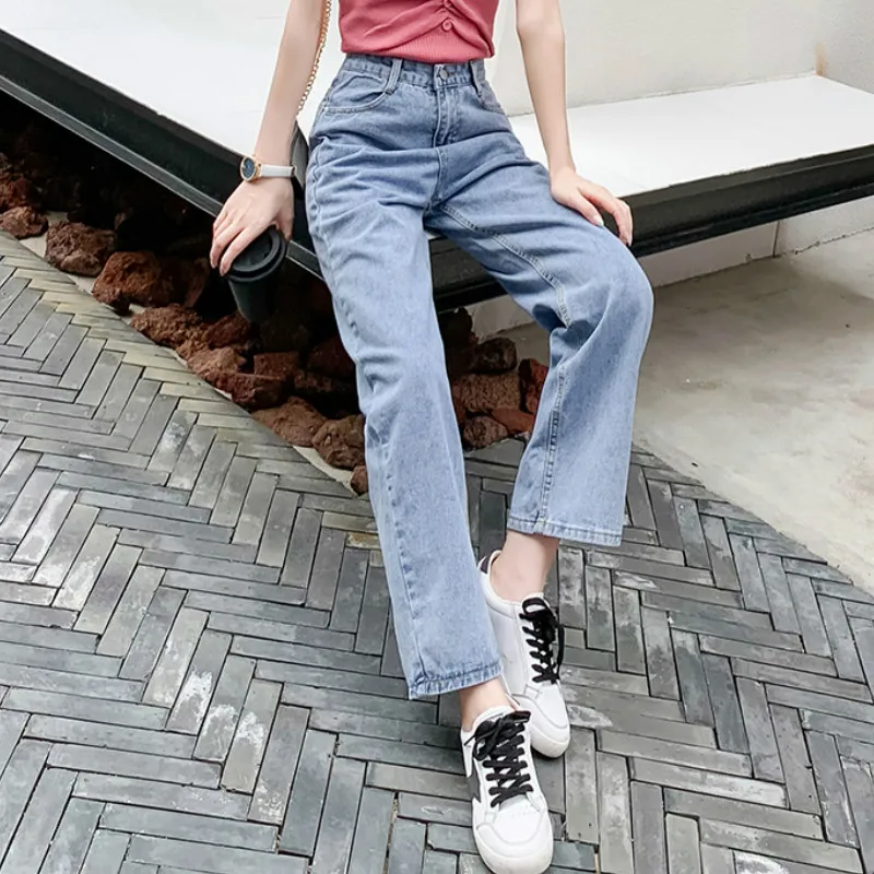

High Waist Wide Leg Straight Loose Jeans for Women S M L XL 2XL
