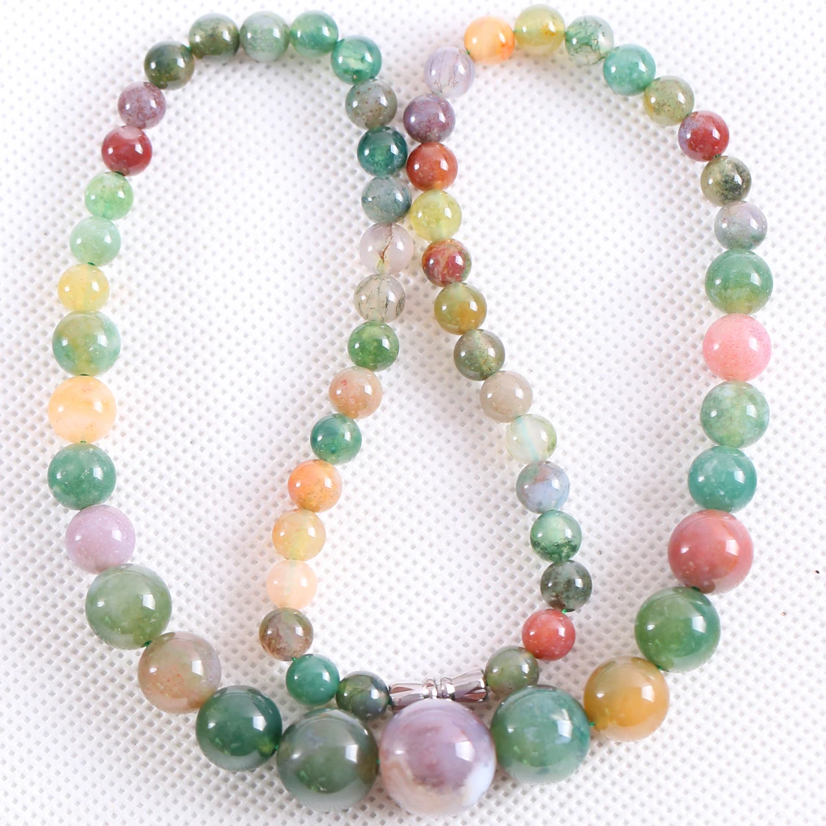 Ожерелье ручной работы из бисера ожерелье натурального камня оникс круглой