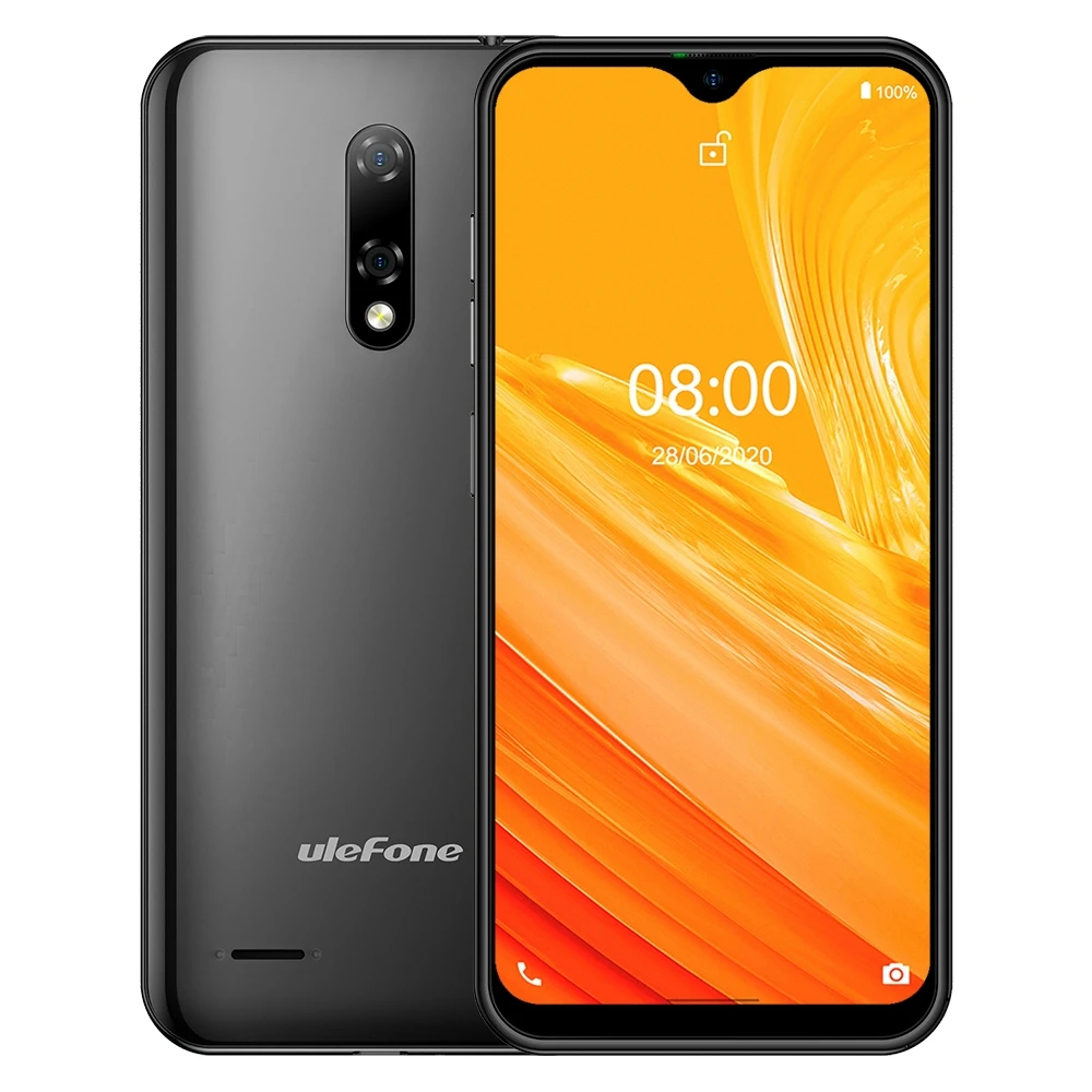 Ulefone Note 8 Smartphone Android 10 Go Celular Phone 5.5 inch Waterdrop Screen Quad Core 2GB+16GB Face ID Unlocked Cellphones