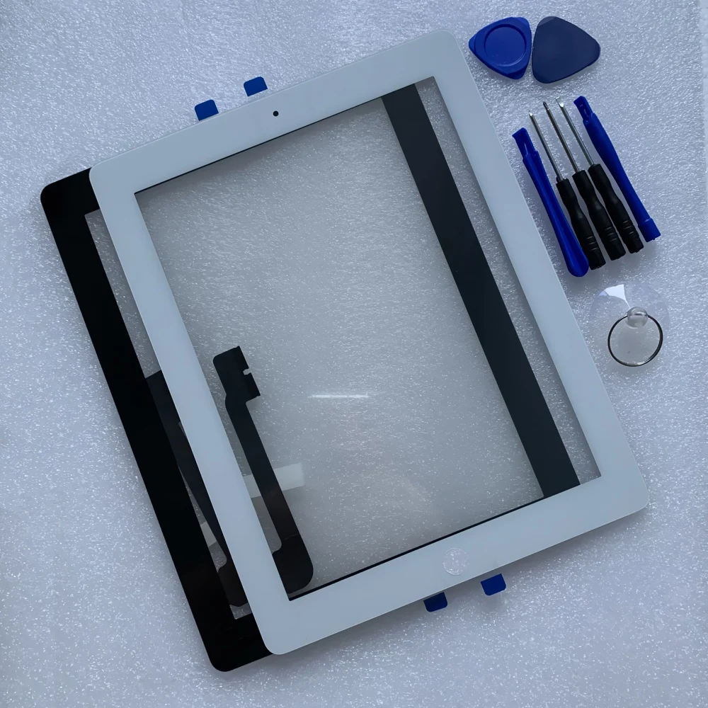

1 шт. высококачественный сенсорный экран дигитайзер сенсорная Передняя стеклянная панель для iPad 4 4-го поколения 2012 A1458 A1459 A1460 Ремонт Замена