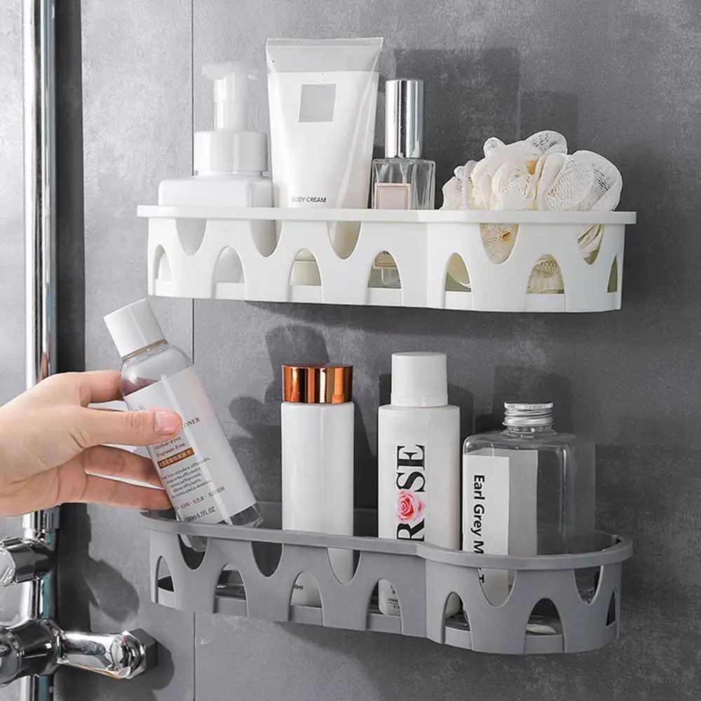 Настенная полка для душа Бесплатная синяя белая корзина хранения аксессуары