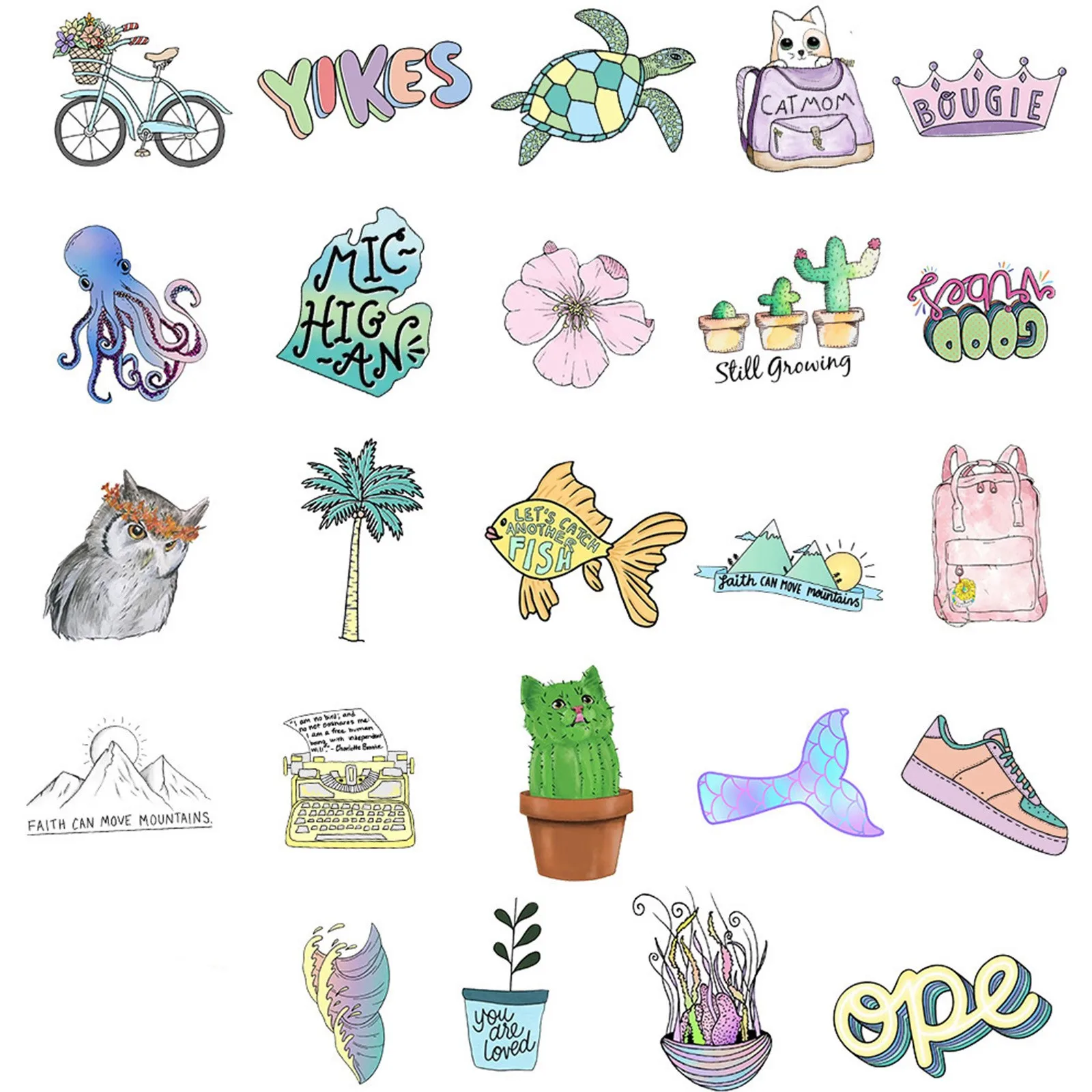 

50XPC Graffiti Sticker Luggage Refrigerator Phone Water Cup Waterproof Sticker