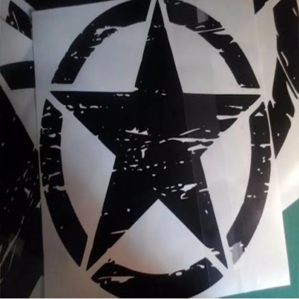 Новинка армейская звезда состаренная Наклейка Большая 16 дюймов прибл. Виниловый