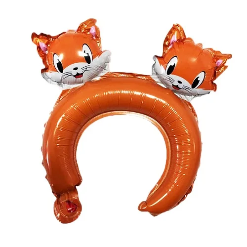 Cat 10pcs 10 шт./лот милый Микки повязка на голову "Минни" фольгированный шар кролик медведь животные воздушные шары Детские игрушки День рождения украшения - Цвет: Cat 10pcs