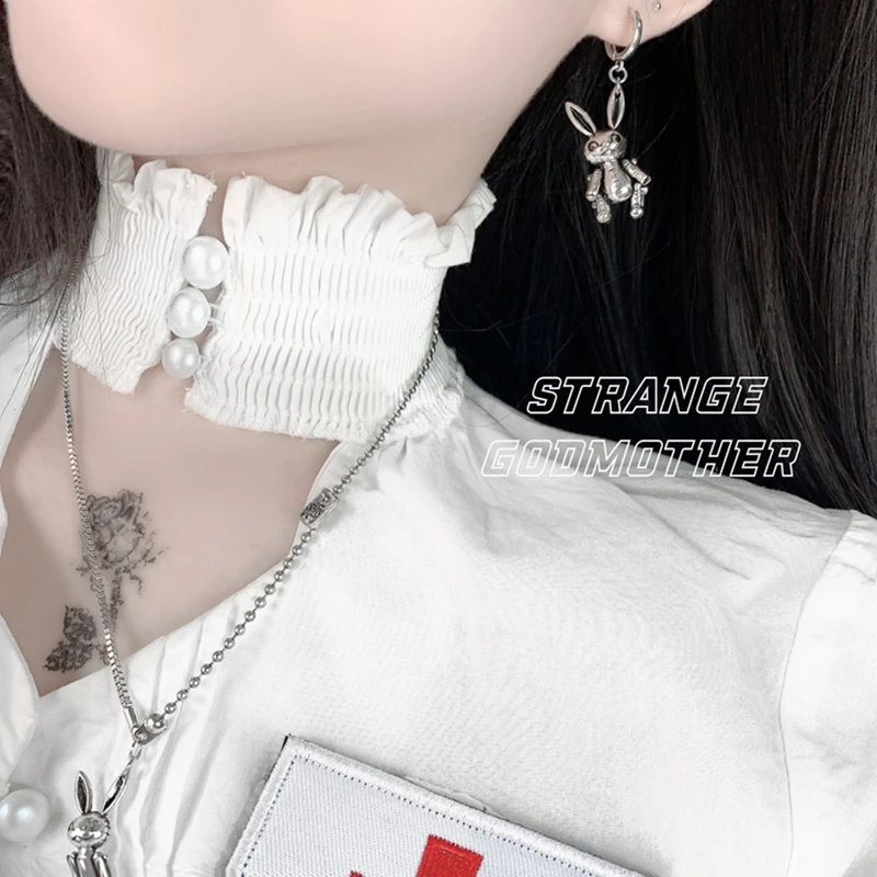 HZ 2019 винтажное асимметричное ожерелье с кроликом и звездами милое длинное