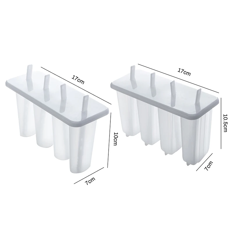 

4 Cells Popsicles Mold Ice Cream Mold DIY Popsicle Maker Lolly Mould Tray Pan Maker Tool Homemade Cooking Tools