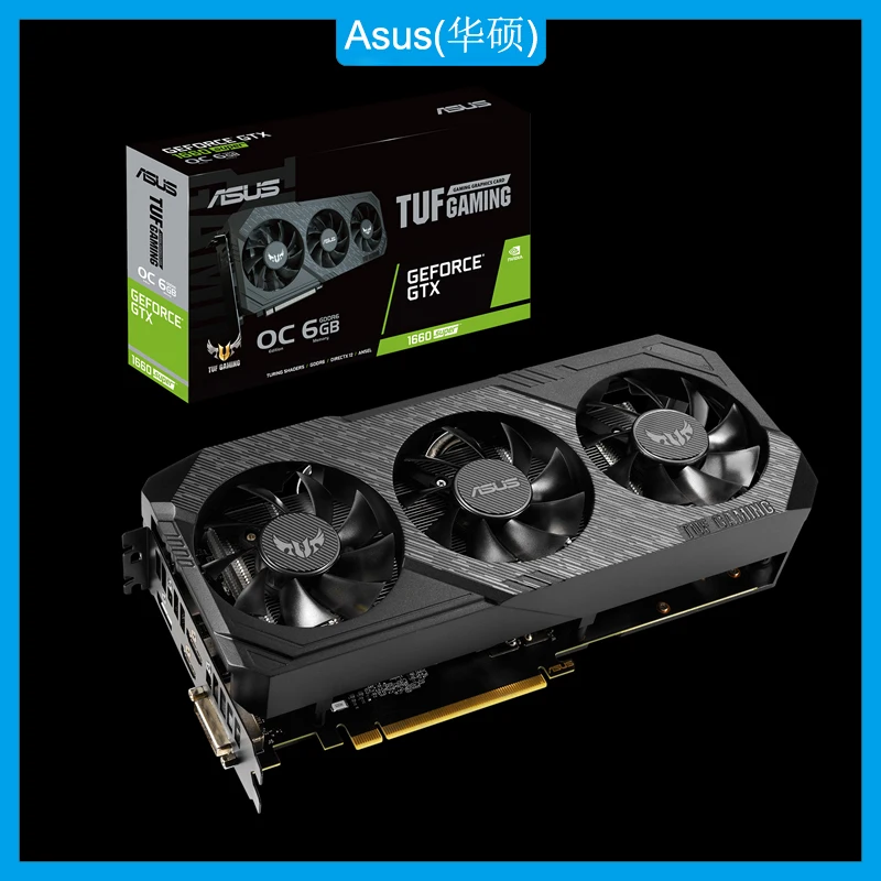 

ASUS TUF 3-GTX1660S-O6G-GAMING 26.4 x 13 x5.5cm Graphics NVIDIAGeForceGTX 1660 SUPER6GB GDDR6 Video Card