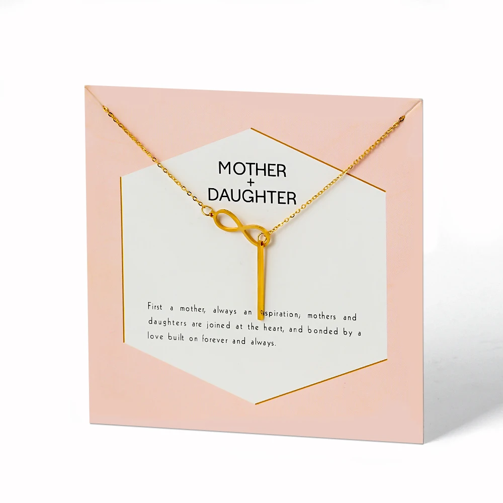 Wish Card модное ожерелье из нержавеющей стали для женщин счастливый номер 8 вечерние свадебное ожерелье ювелирные изделия подарок для девочек CN270