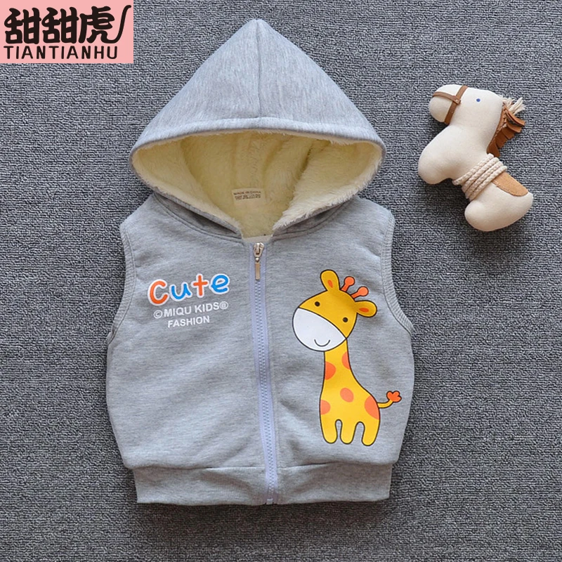 Осенне зимний хлопковый жилет для девочек и мальчиков верхняя одежда куртка без