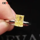 OEVAS 100% Серебро 925 пробы Высокоуглеродистый бриллиант цитрин драгоценный камень по месяцу рождения обручальное кольцо ювелирные изделия оптовая продажа