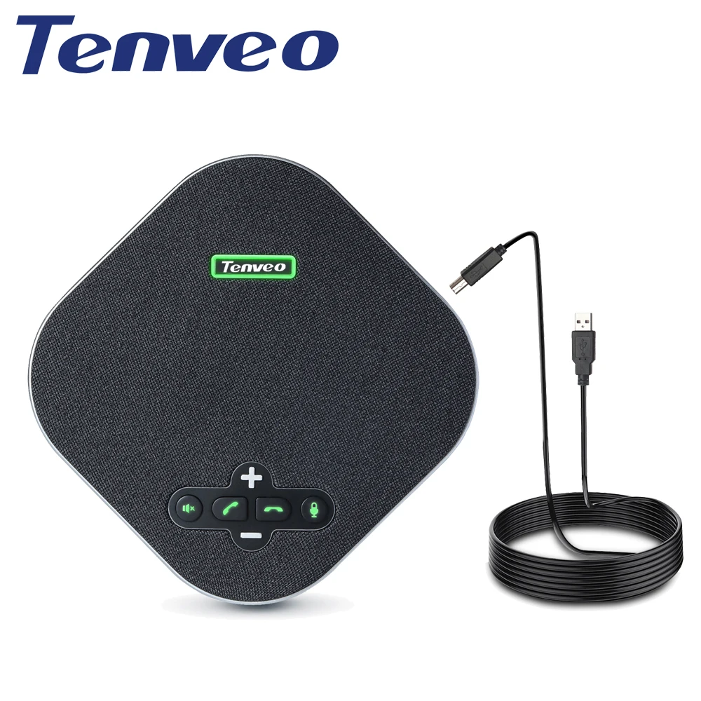 

TEVO-NA200 USB Conference Speaker Built-in 360° 4 Array Microphones Daisy-Chain Speakerphone for 20 people in 40 Square meters