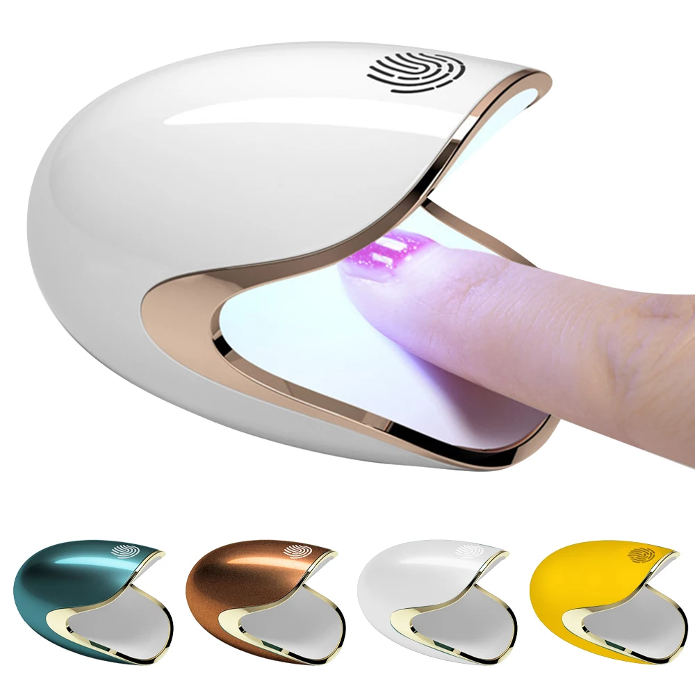 

Mini Q6 Touch Button Nail Lamp 30S Quick Dry 6W 3LED UV Lamp Upgrade Nail Gel Dryer Lamp Type-C Recharging Manicure Lamp