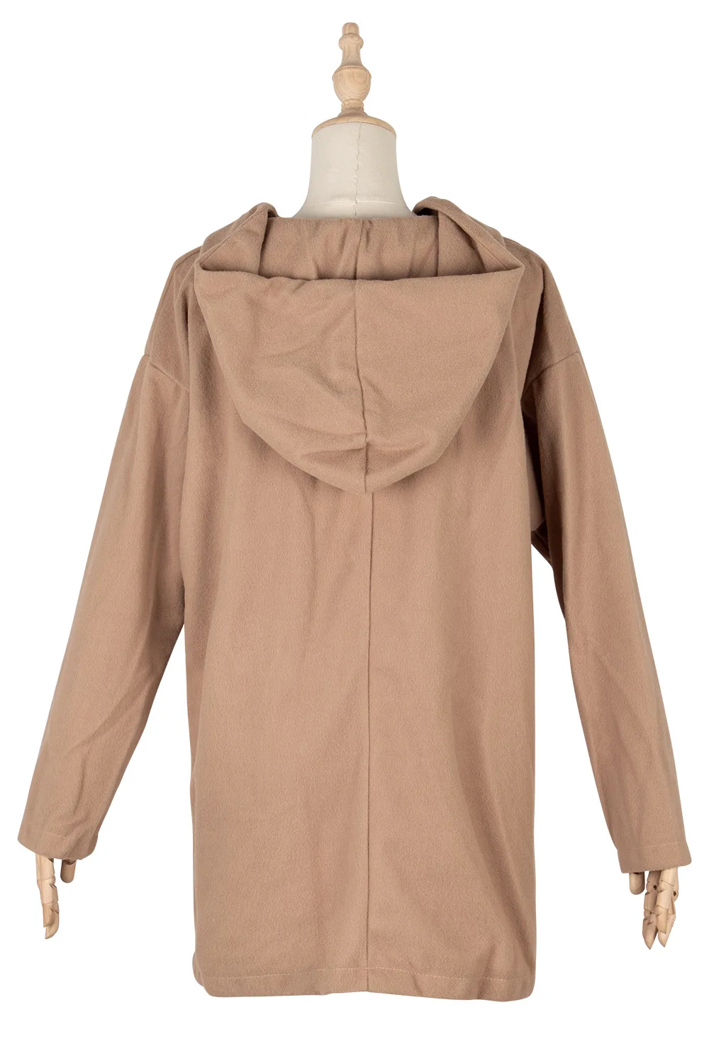 

Hot Sale Autumn Winter Windbreaker Women Loose One Button Hooded Windbreaker Vintage Female Warm Plus Size Plush Overcoat Outfi