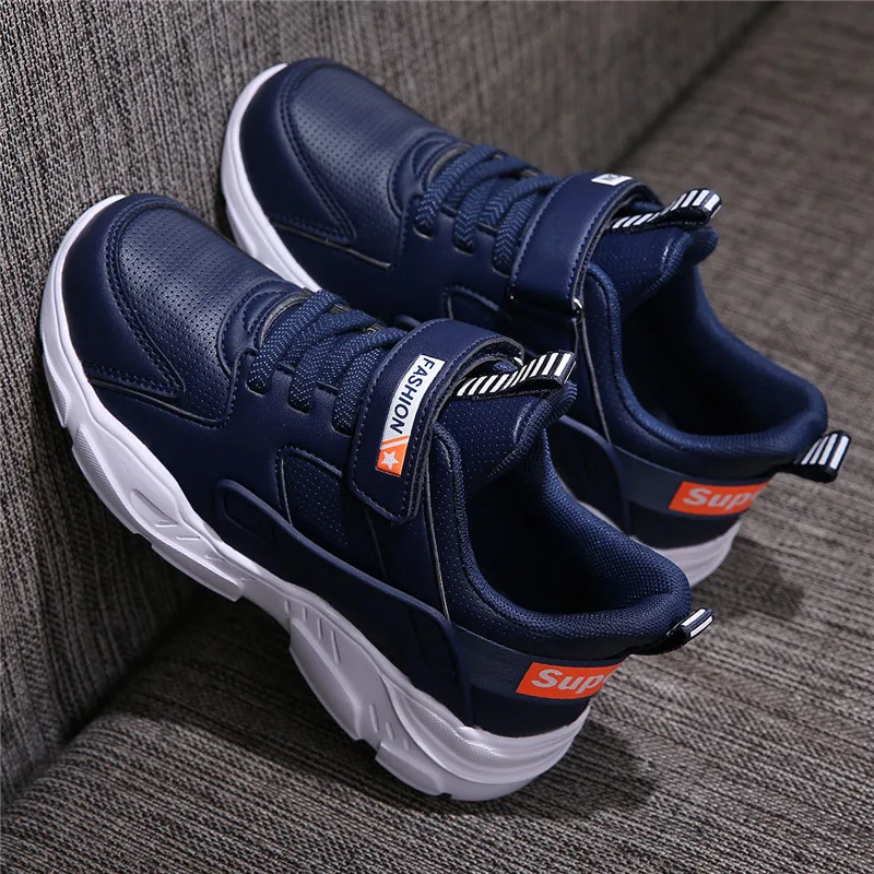 Белая обувь для мальчиков Новинка сезон осень-зима детская спортивная больших