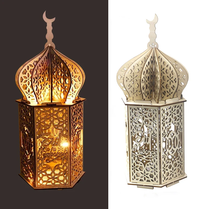 

Ramadan Decoration Wooden Palace Light Eid Mubarak Party Favors Wood Craft Ramadan Kareem Deco Muslim Islamic Eid 2021 Party