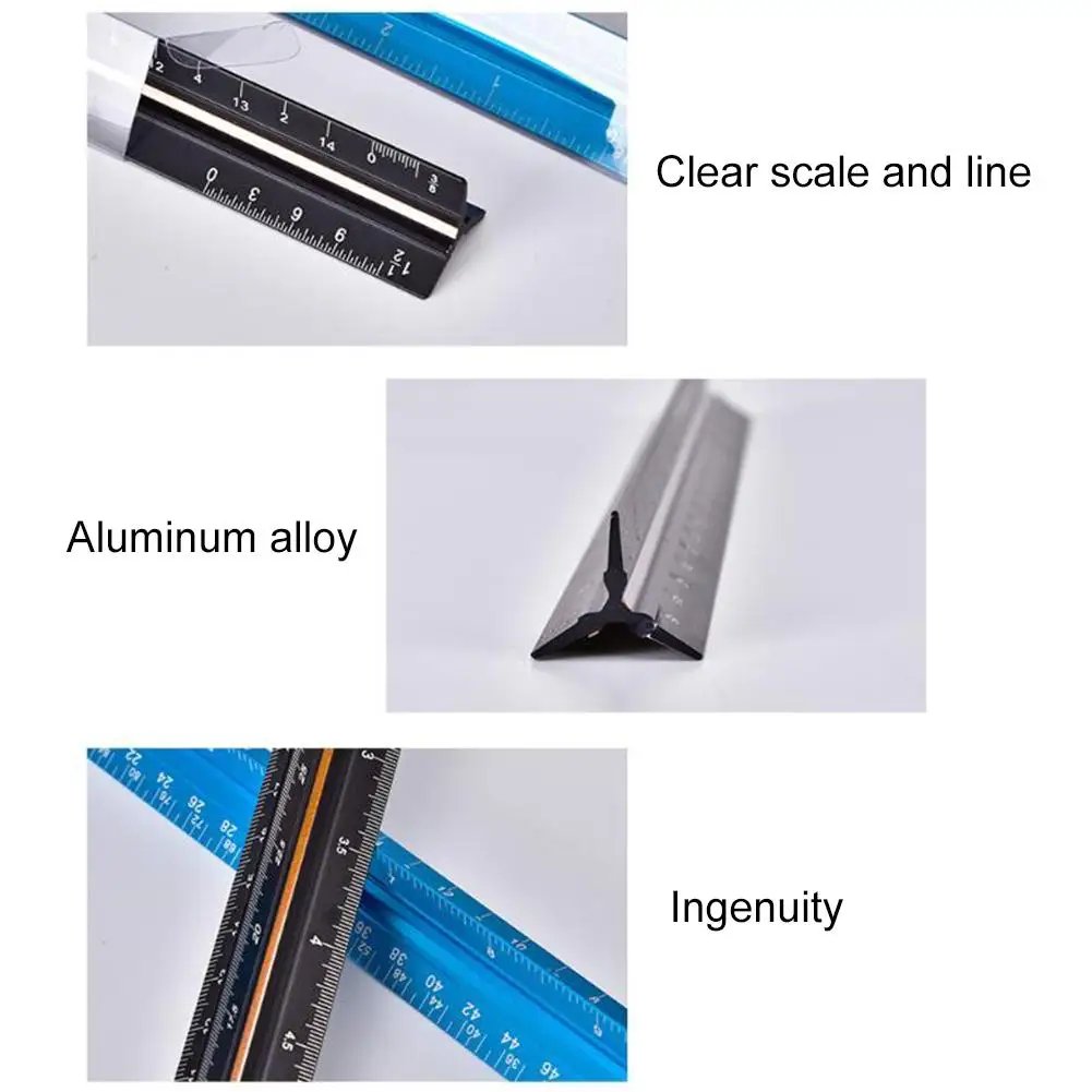 

Architect Scale Ruler Infrared Ray Drawing Triangular Scale Tool for Blueprint Drafting