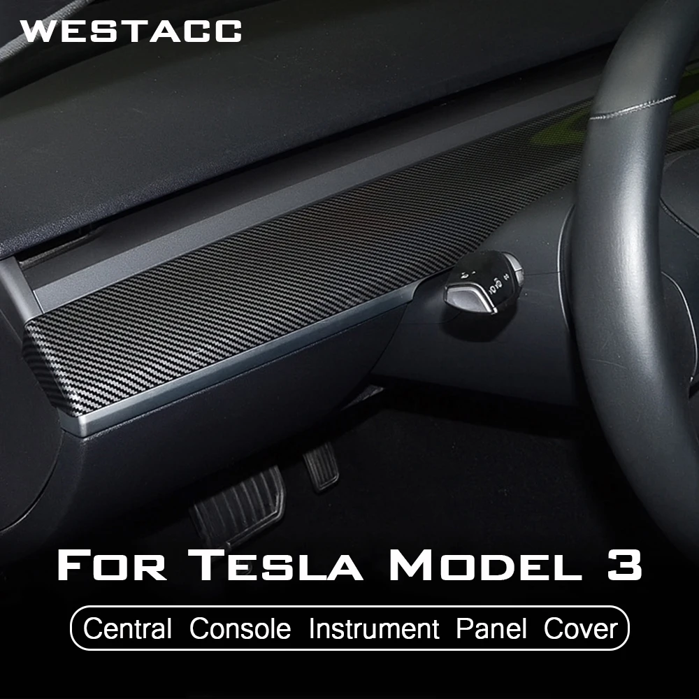 

2 шт., декоративные наклейки для панели приборов Tesla Model 3 2016 -2021
