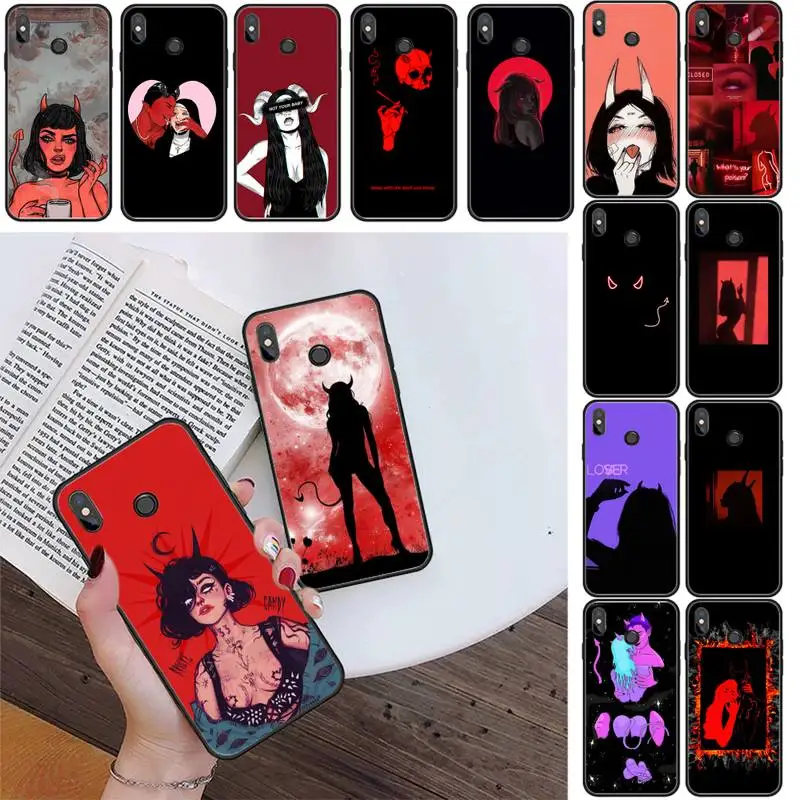 

Sexy Devil Woman Phone Case For Xiaomi Redmi Note7 Pro Note8 Pro 8T Note9 9S Redmi8 8A Note10 9C