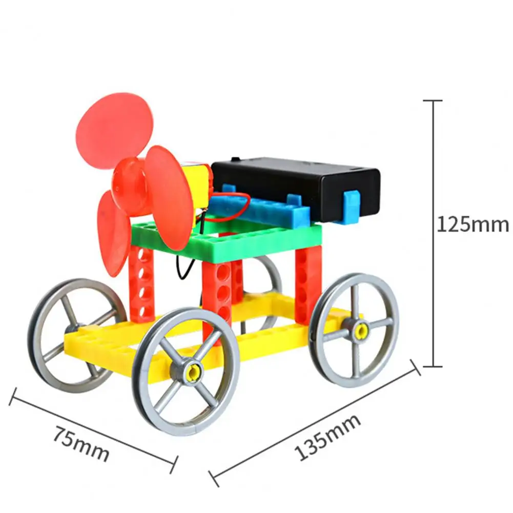 

DIY Wind Powered Car Model Educational Self-assembling Plastic Science Physical Experiments Toy Kit Antistress Toys for Children