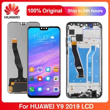 6.5 Original LCD With Frame For HUAWEI Y9 2019 Lcd Display Touch Screen Digitizer Assembly For Huawei Y9 2019 Screen