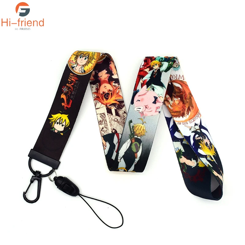 

Anime The Seven Deadly Sins Keychain Lanyard Neck Straps ID Badge Holder Pendant Keyring for Women Men Kid Gift Neck Phone