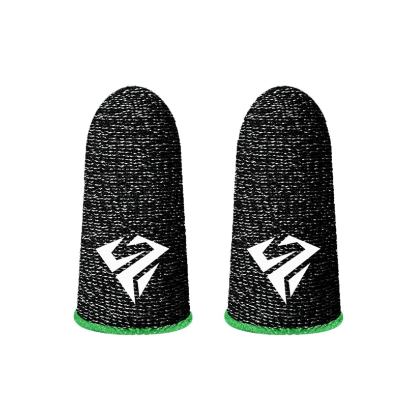 

KX4A Breathable Gaming Finger Sleeves Game Gloves Anti-Sweat Thumb Finger Cots Fingertip Cover for Mobile Games PUBG/COD/LOL