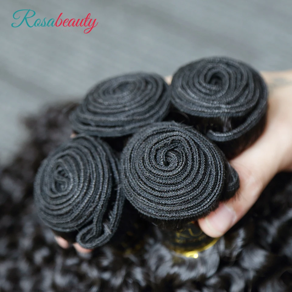 [Rosabeauty] OneCut волосы оптом глубокие кудрявые 8-30 32 дюймов H бразильские необработанные волосы натуральный цвет человеческие волосы ткачество 10 пучков предложение