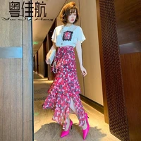 womens fashion printing was thin t shirt cake long skirt suit female 2020 summer trendy posted within 15 days after the group