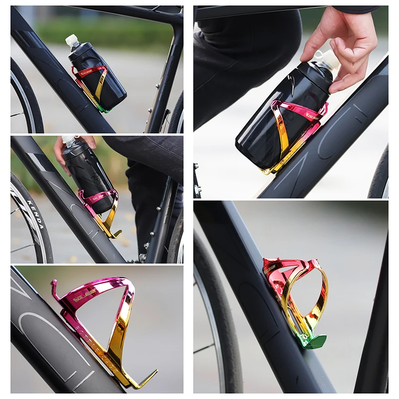 

2PCS PC Bicycle Bottle Holder Gradient Colorful Road Bike Water Bottle Cage MTB Cycling Water Cup Holder Bike Accessories