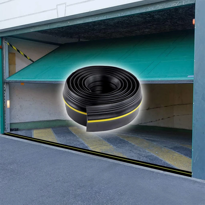 Universal Garage Door Bottom Threshold Seal Strip Rubber Weatherproof DIY Replacement Seal Strip for Garage Door Threshold 1M