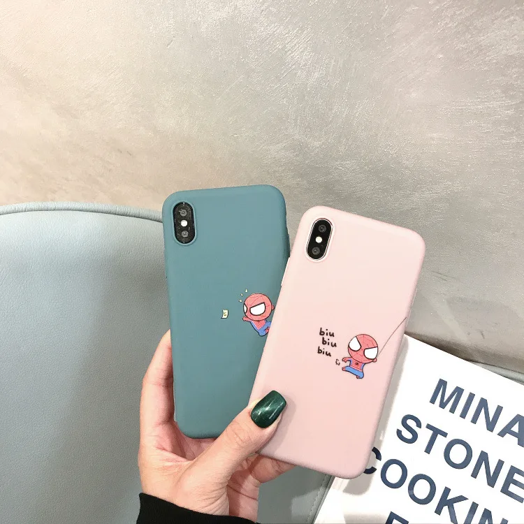 Милый мягкий чехол с человеком-пауком для телефона iphone 7 8 6 6s X S Max XR Plus 7Plus 8plus |
