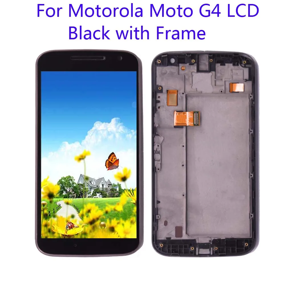 ЖК-дисплей 5,5 дюйма для Motorola Moto G4 XT1625 XT1621 XT1624, сенсорный экран с рамкой и дигитайзером в сборе, запасные части