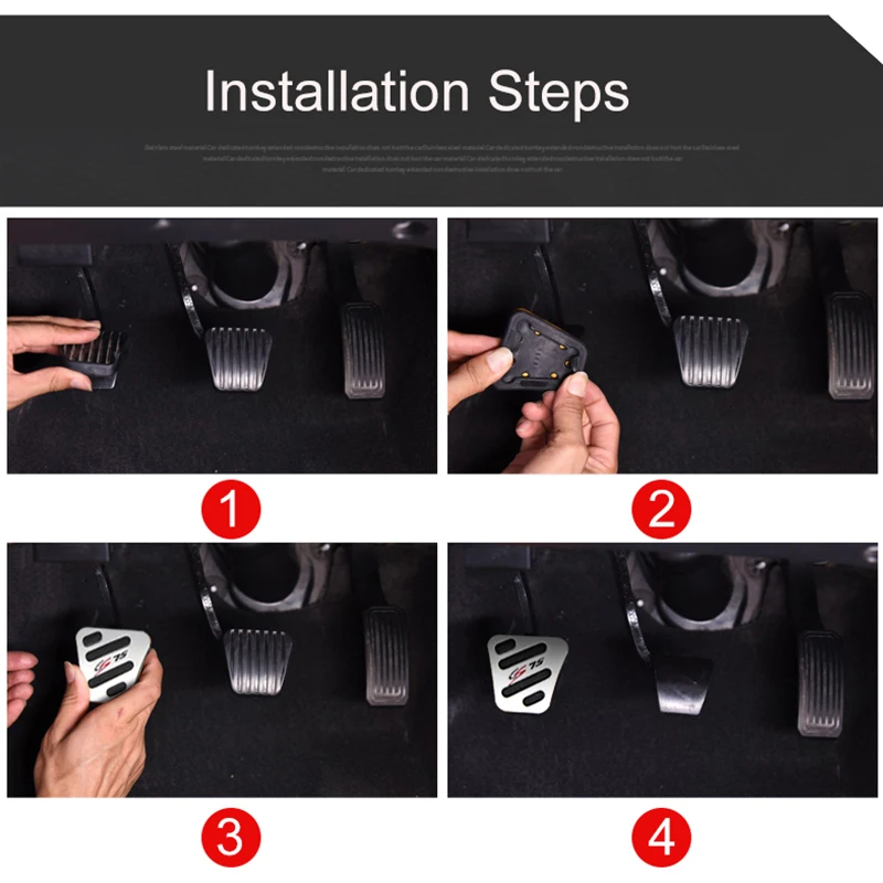 

Car pedal cover Accelerator brake Clutch pedal Cover Aluminum pads Interior Refit For Changan CS35 2012 2013 2014 2015 2016 2017