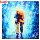 5D Алмазная вышивка абстракция пара ходить под дождем, алмазная вышивка крестиком, квадратная Мозаика из страз домашний декор