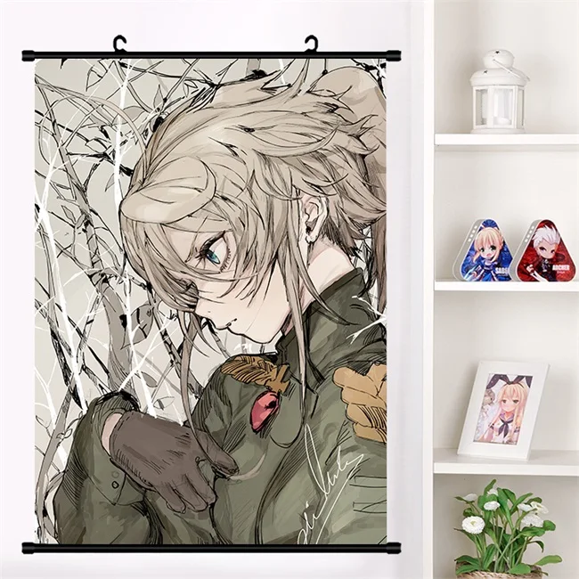 Аниме Youjo Senki Saga of Tanya the Evil Tanya Degurechaff настенный плакат с прокручивающейся стенкой Otaku коллекция домашнего декора - Цвет: H