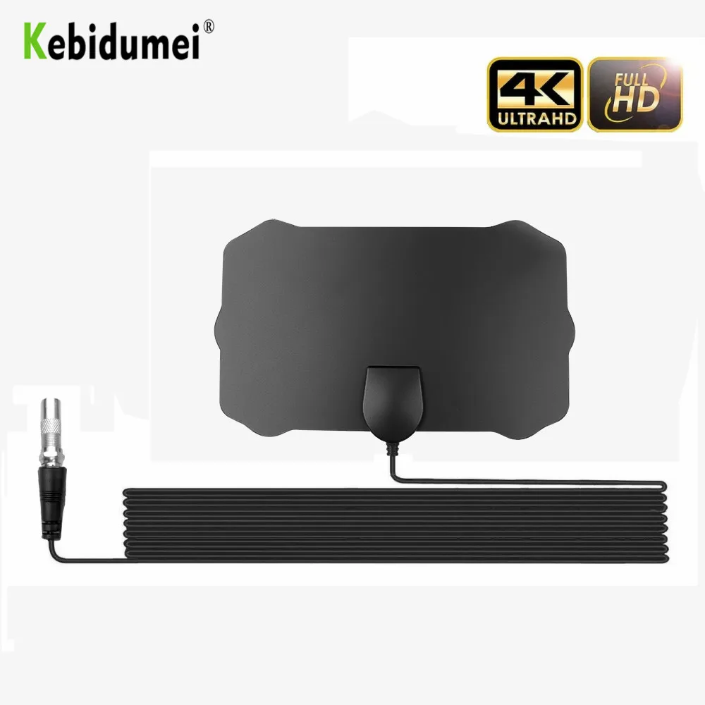 Kebidumei 200 Миля Диапазон цифровой ТВ Антенна Внутренняя HD цифровая 1080p 4K ТВ антенна HD ТВ приемник сигнала Усилитель/антенна