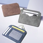 Мужской кошелек на молнии, короткий кошелек из матовой кожи, отделение для монет и нескольких карт, визитница, 2021