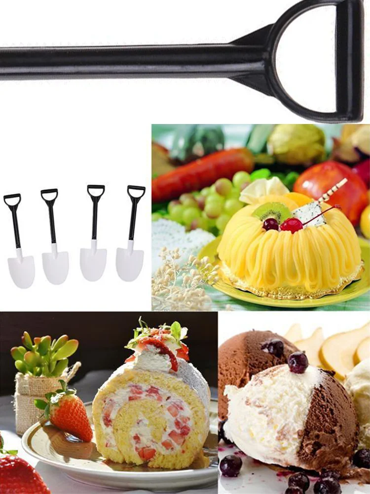 100 шт./компл. пластиковые одноразовые мини совка ложки горшок в виде мороженого