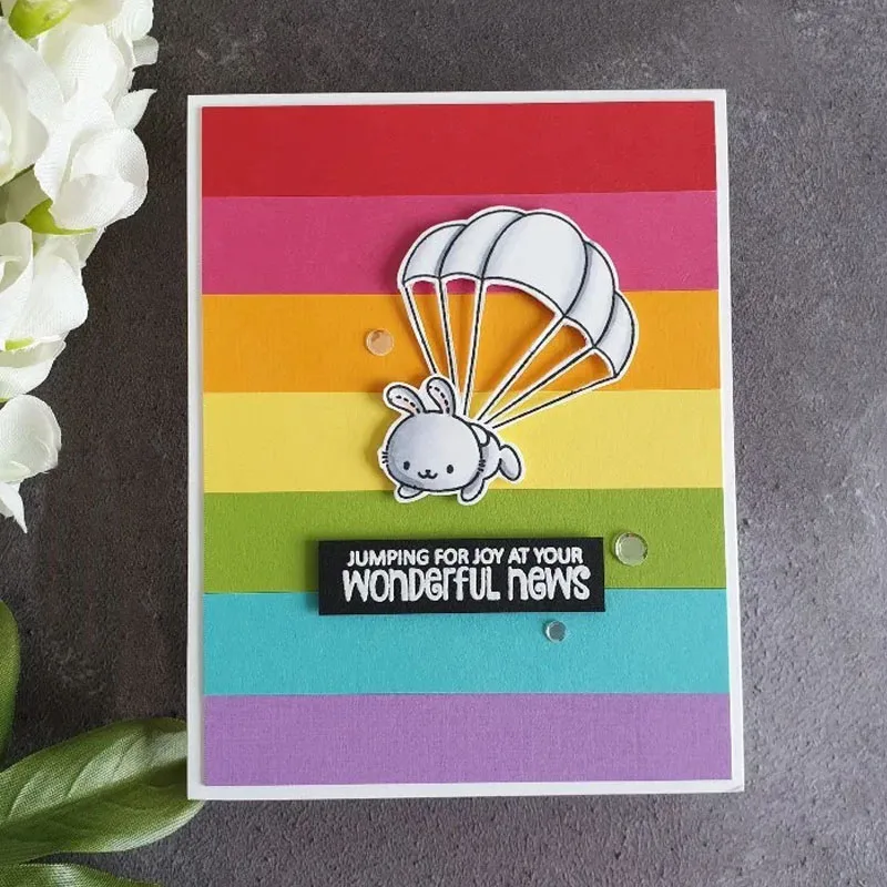 Красочные штампы и в виде животных для изготовления открыток 2020 прозрачные