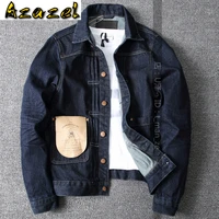 2020 new korean outdoor cotton jacket military uniform clothing winter man denim jackets oversized army mans jeans jacket a928