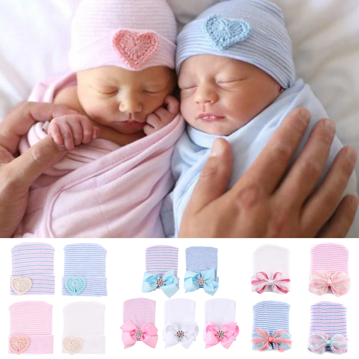 Новинка 2019 удобная Милая Шапочка-бини для новорожденных девочек | Детская одежда