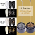 Набор гель для рисования UR SUGAR, 23 шт., светоотражающий блестящий гель-лака, наклейки паутина полуперманентный гибридный УФ светодиодный гель