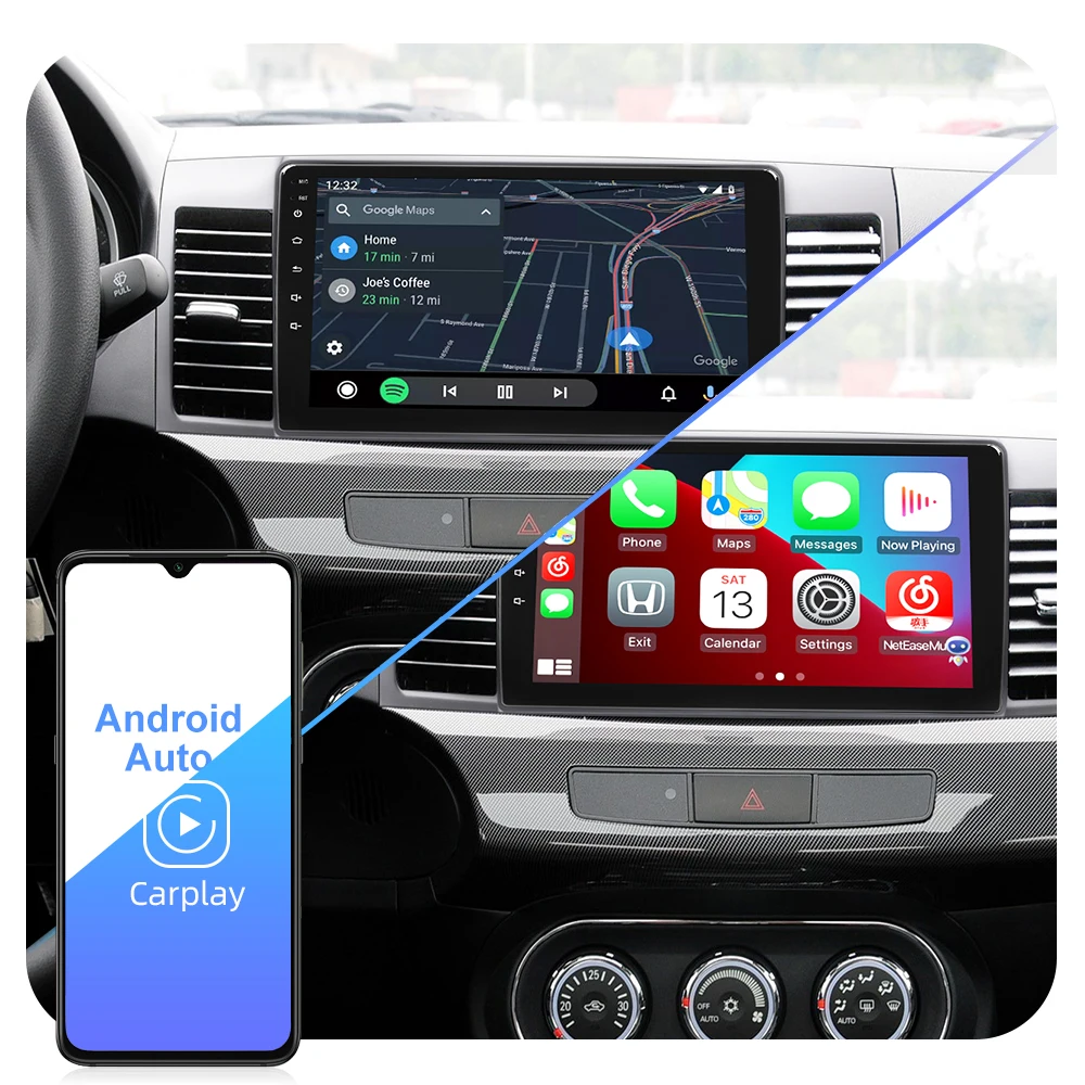 Автомобильная магнитола ISUDAR T72 QLED Android 10 для Mitsubishi Lancer 2007 2013 мультимедийный