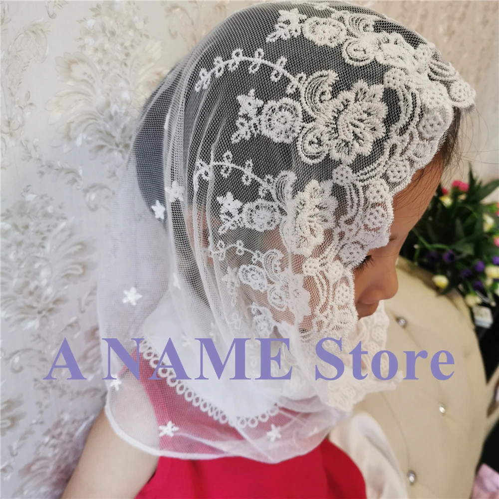 Кружевная вуаль из хлопка с круглым носком для маленьких девочек кружевная