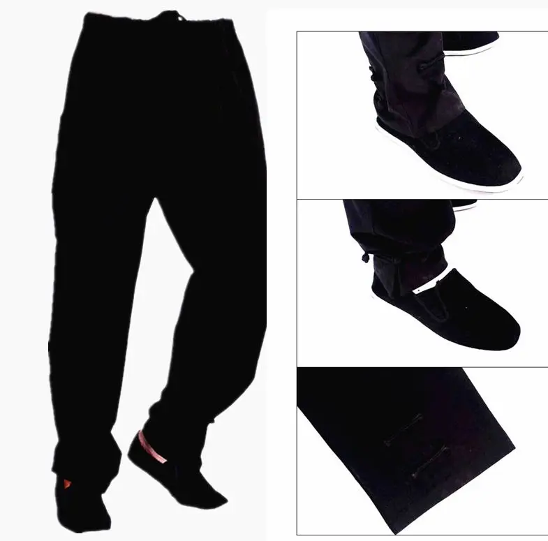 Хлопковые шаровары кунг-фу тай-чи 7 цветов синие/красные/черные/серые брюки для