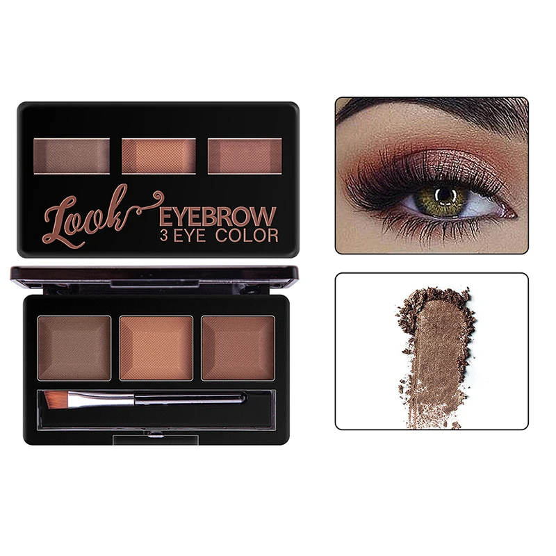 Женский пудра для бровей Тени век поддон девочек дымчатые глаза инструмент