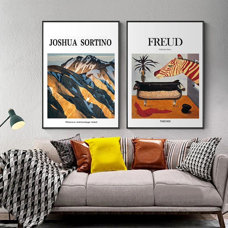 Скандинавский Зебра Снежная гора Настенная картина холст и печать абстрактный