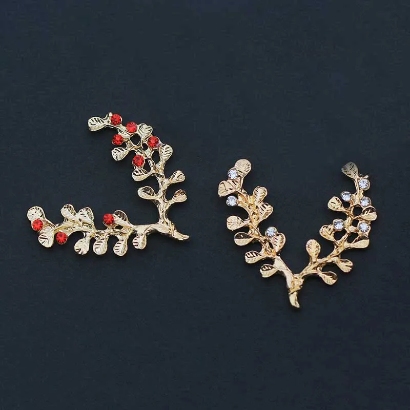 2019New 100 шт. сплав и стразы филиал кнопки для DIY Декор свадебный букет или